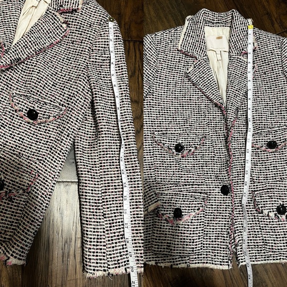 Rebecca Taylor NYC Josie Tweed Jacket Pink & Black - Picture 9 of 16